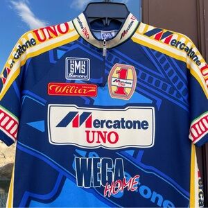 Santini Mercatone Uno Wega Retro 1997 Cycling Jersey XL